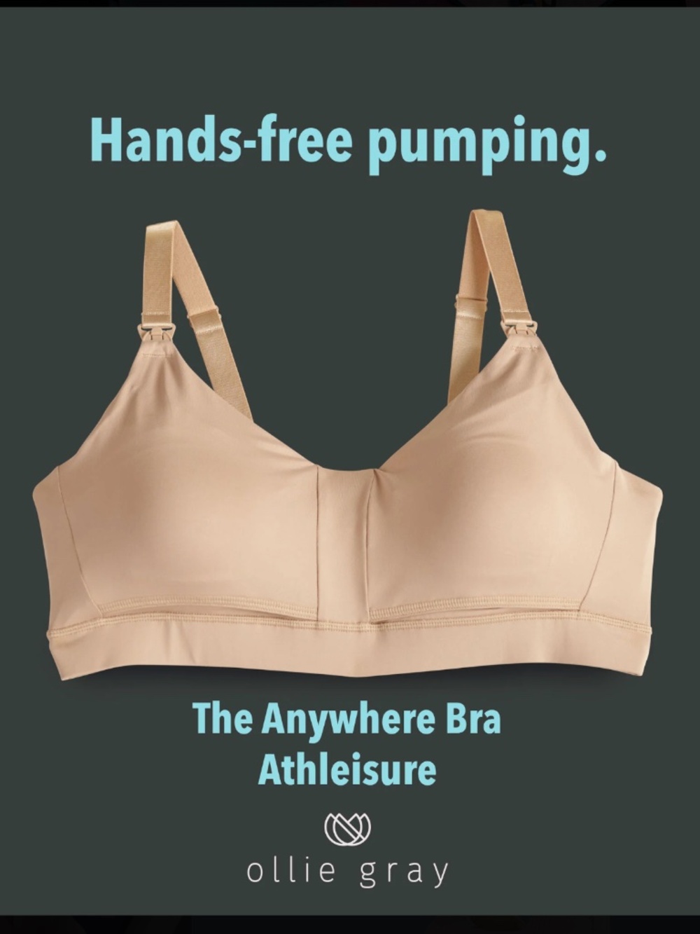 Ollie Gray Go Anywhere Nursing/Pumping Bra set of 2 XS